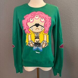 JAPANESE / BRITISH DEVIL NUT UNDER RED FLAG Z. Y. L. NANCY SWEATSHIRT - XS